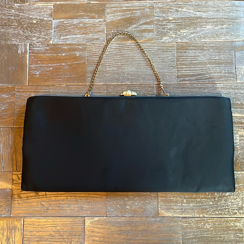 Vintage L&M Satin Clutch Handbag🖤